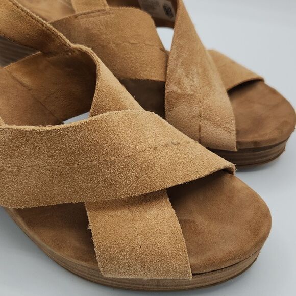TOMS Ibiza Honey Suede buckle slingback heel Sandals - Picture 8 of 9